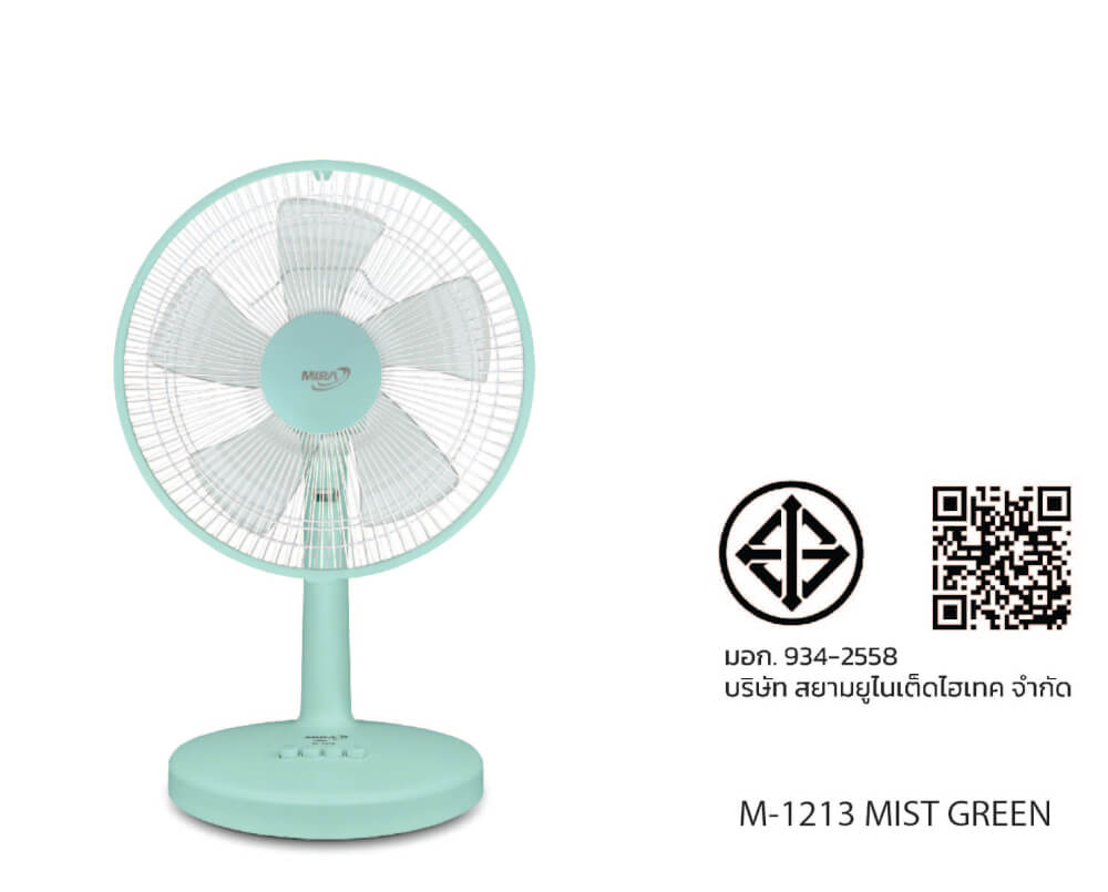 พัดลมตั้งโต๊ะ 12 นิ้ว MIRA M-1213 MIST GREEN_2